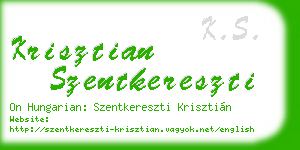 krisztian szentkereszti business card